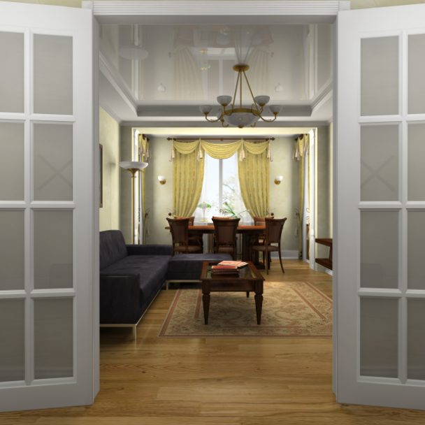 Modern interior in classical style