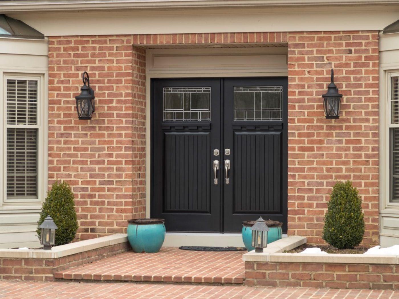 beautiful black front door