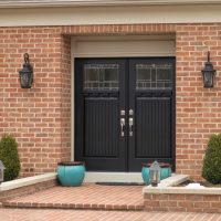 beautiful black front door