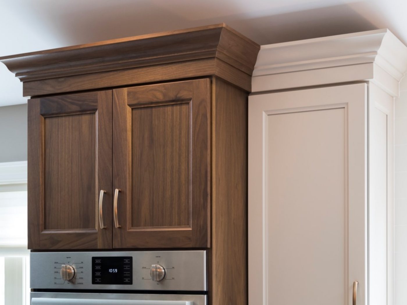 beautiful cabinets above stove
