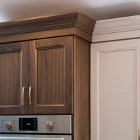 beautiful cabinets above stove