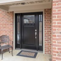 black siding door