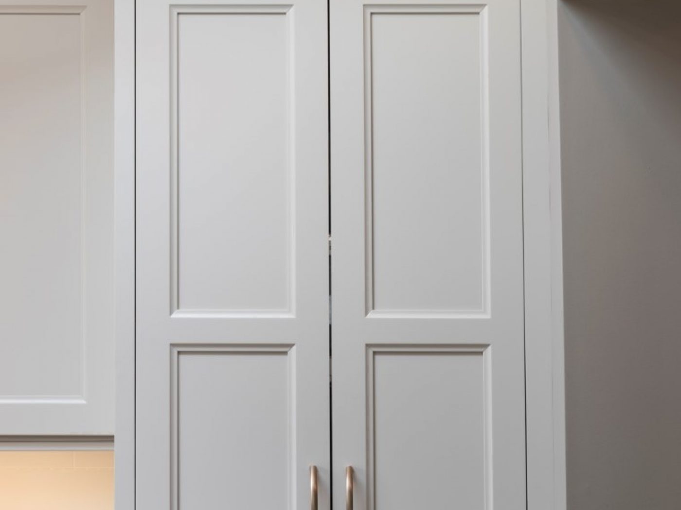 closed kitchen cabinet