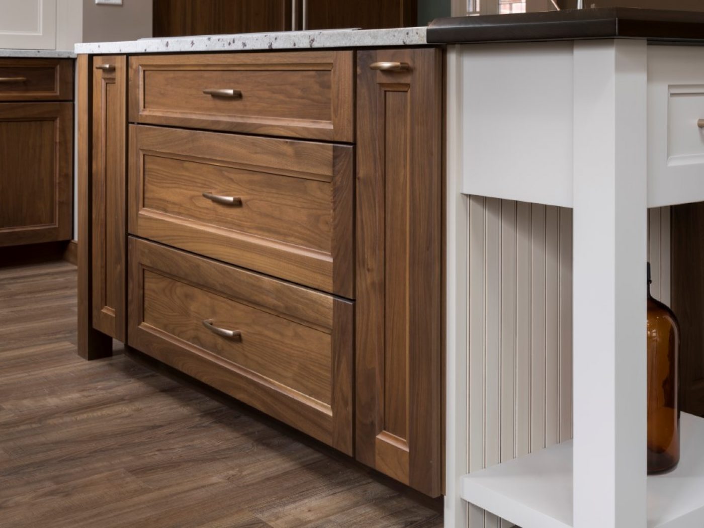 closed kitchen island cabinet