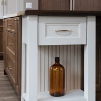 decorative bottle under table bar