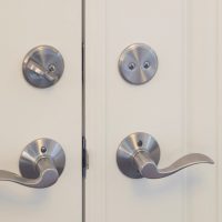 door handles on white door