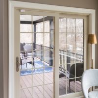 double glass window door