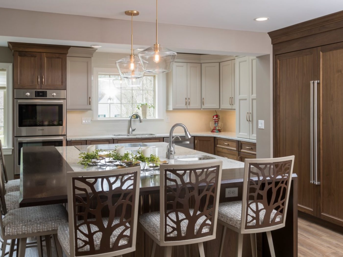 kitchen island with chairs