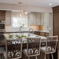 kitchen island with chairs