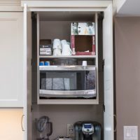 open kitchen cabinet