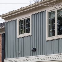 side view of second story windows