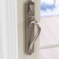silver door handle