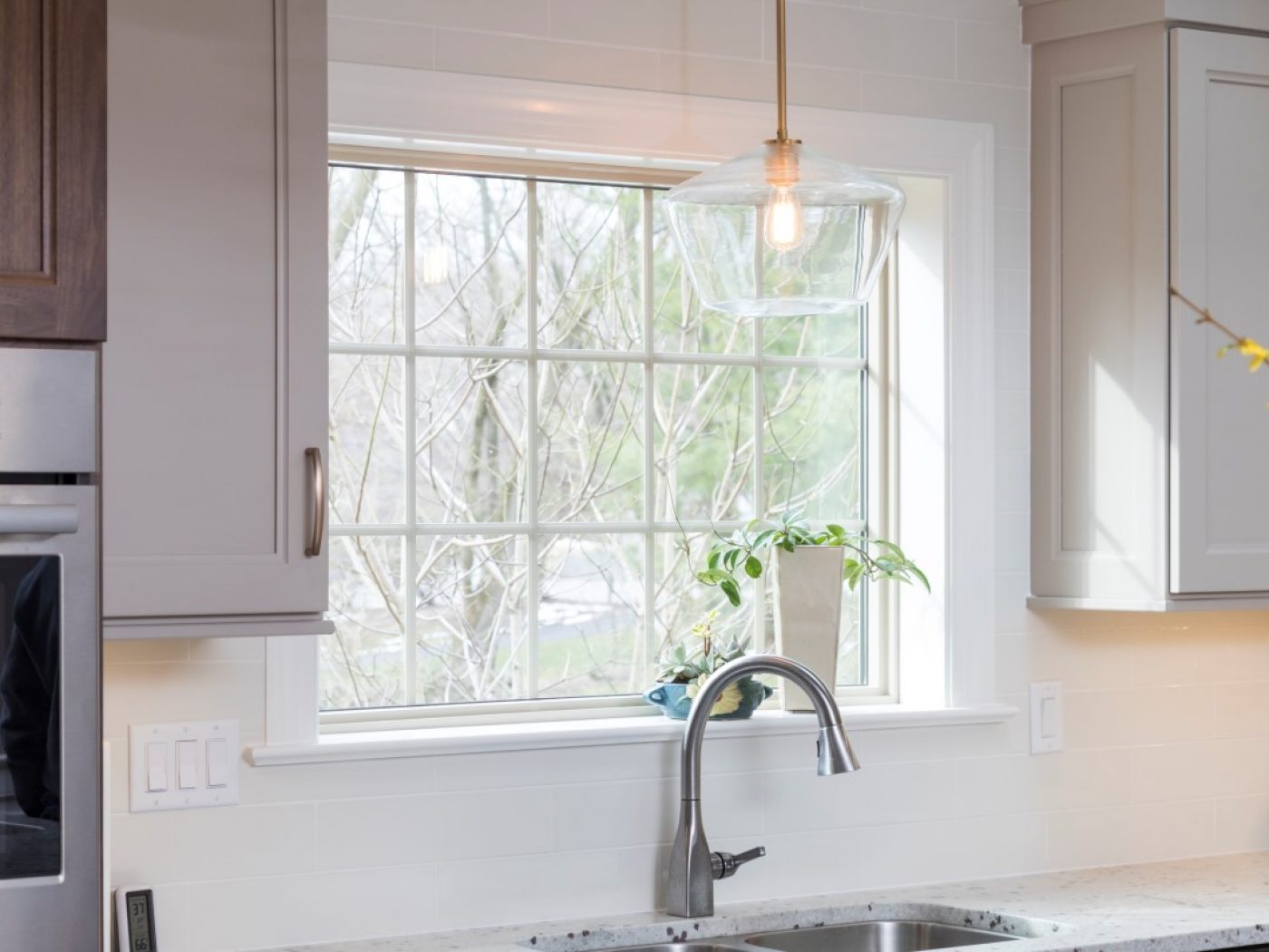 window above kitchen