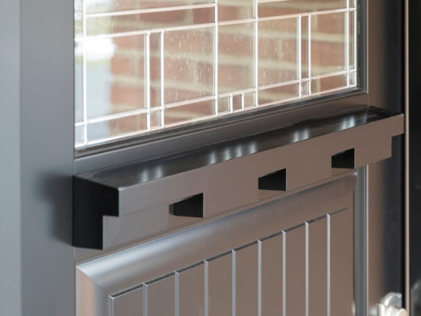 wooden frame around window