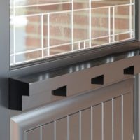 wooden frame around window