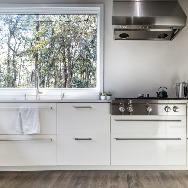 Kitchen window with view