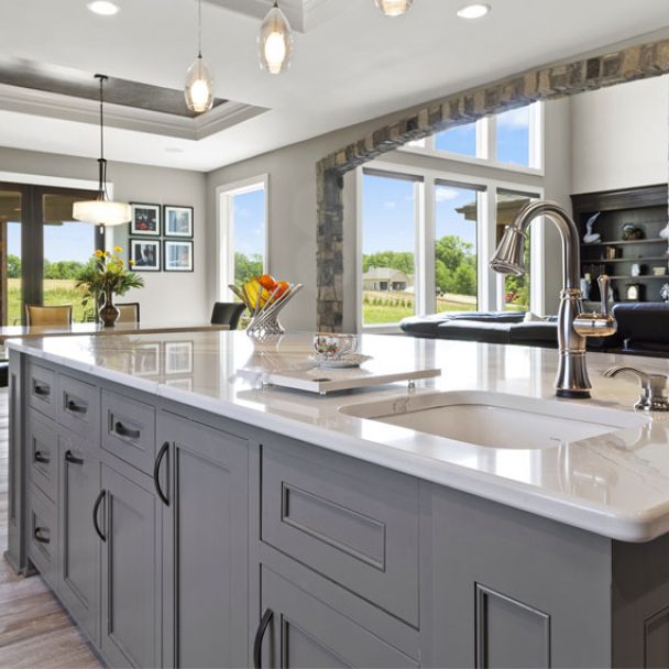 Luxury countertop in modern kitchen design