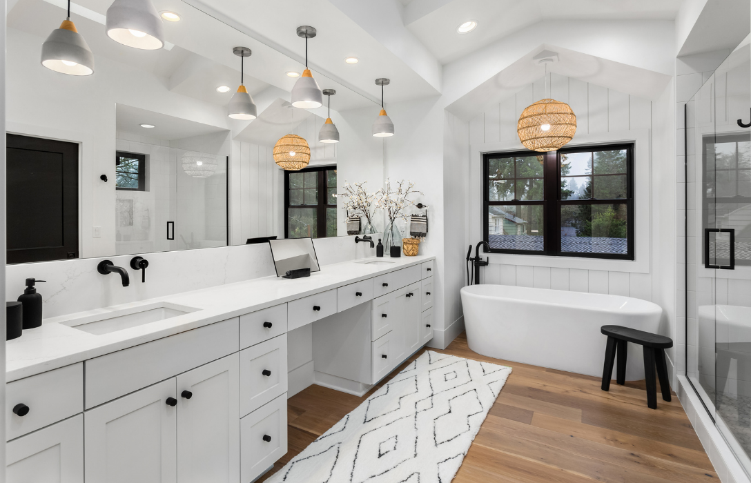 Modern farmhouse bathroom renovation