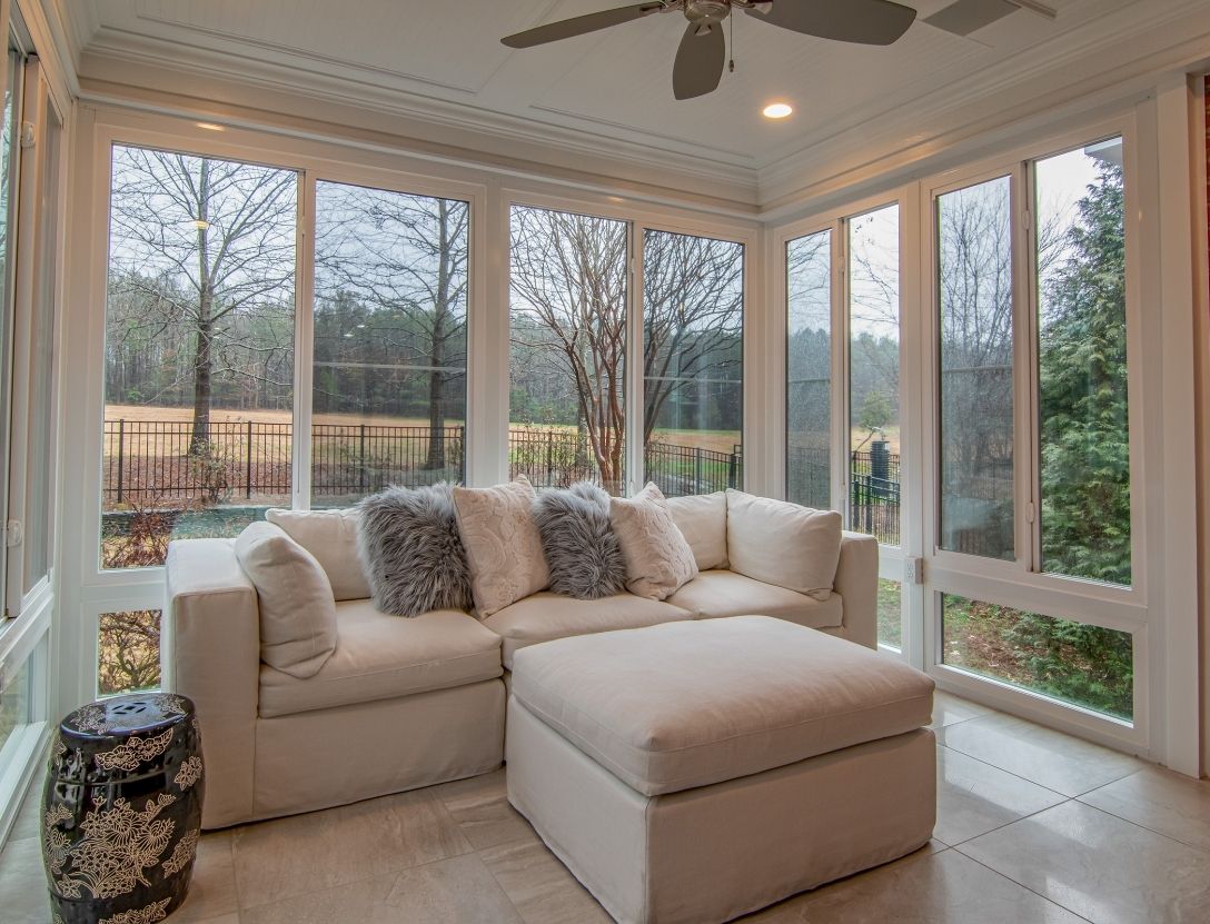 Windows in sunroom that may be leaking cold air