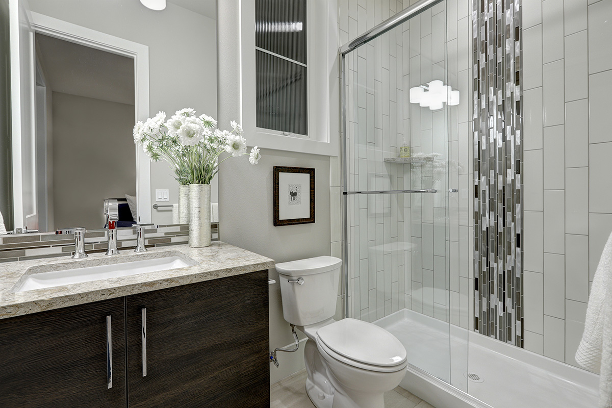Master Bathroom with Modern Walk-In Shower