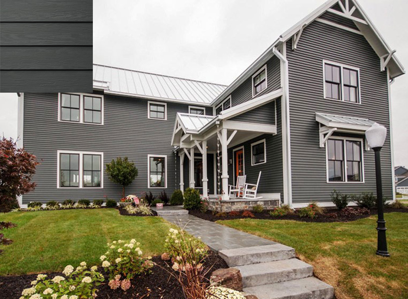 James Hardie fiber cement siding on farmhouse