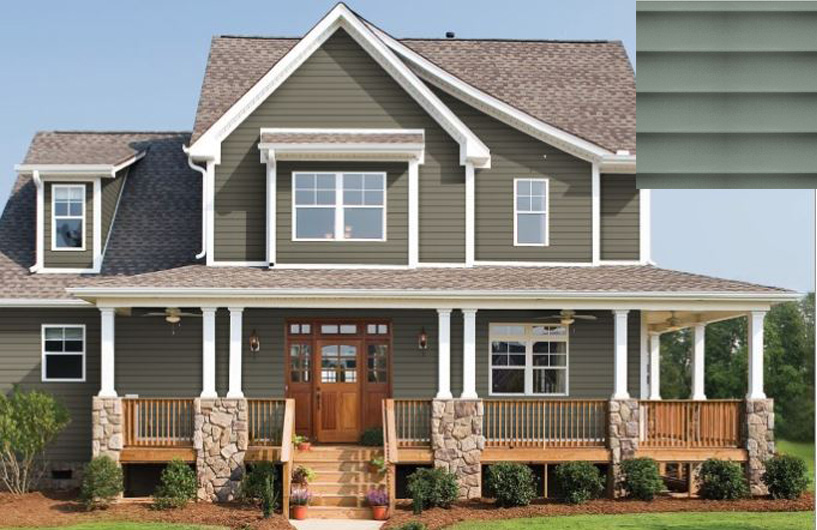 Quiet Willow Mastic siding color