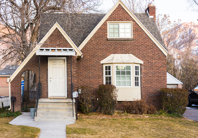 Brick house with old drafty windows