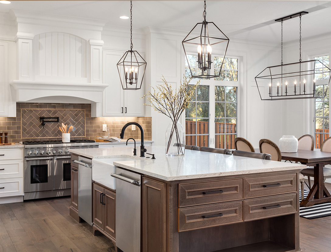 Popular kitchen renovation with white cabinets