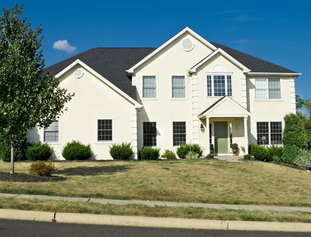 White stucco house in Chester County PA