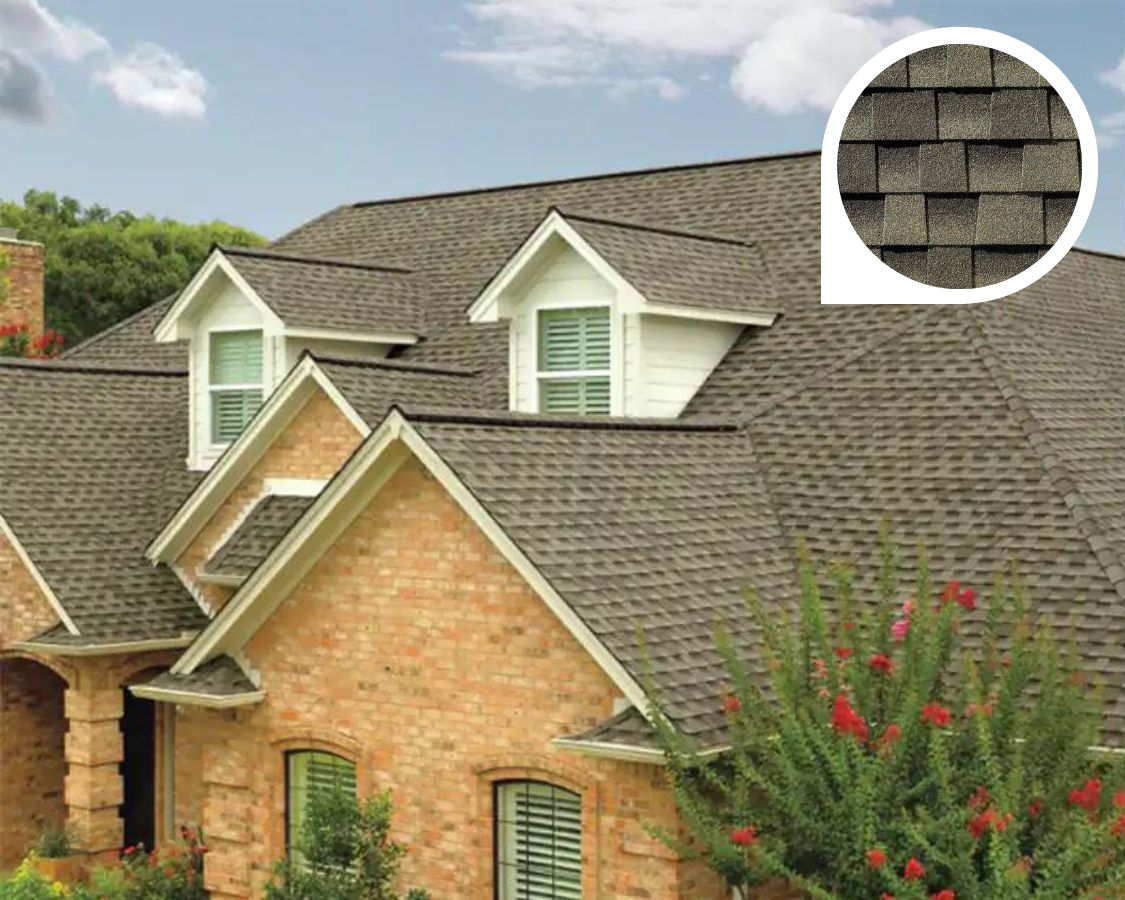 Gray asphalt shingle roof color 