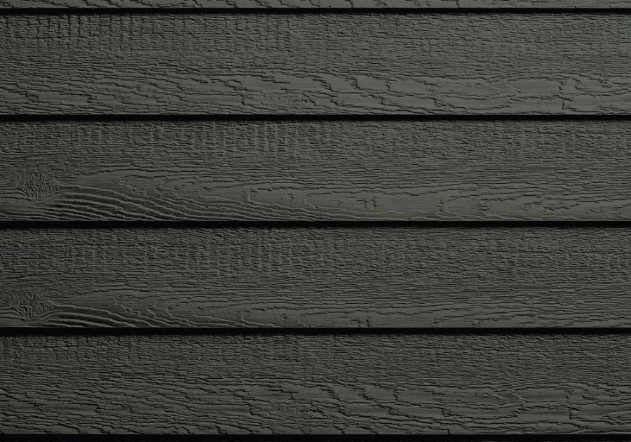 Black engineered wood siding