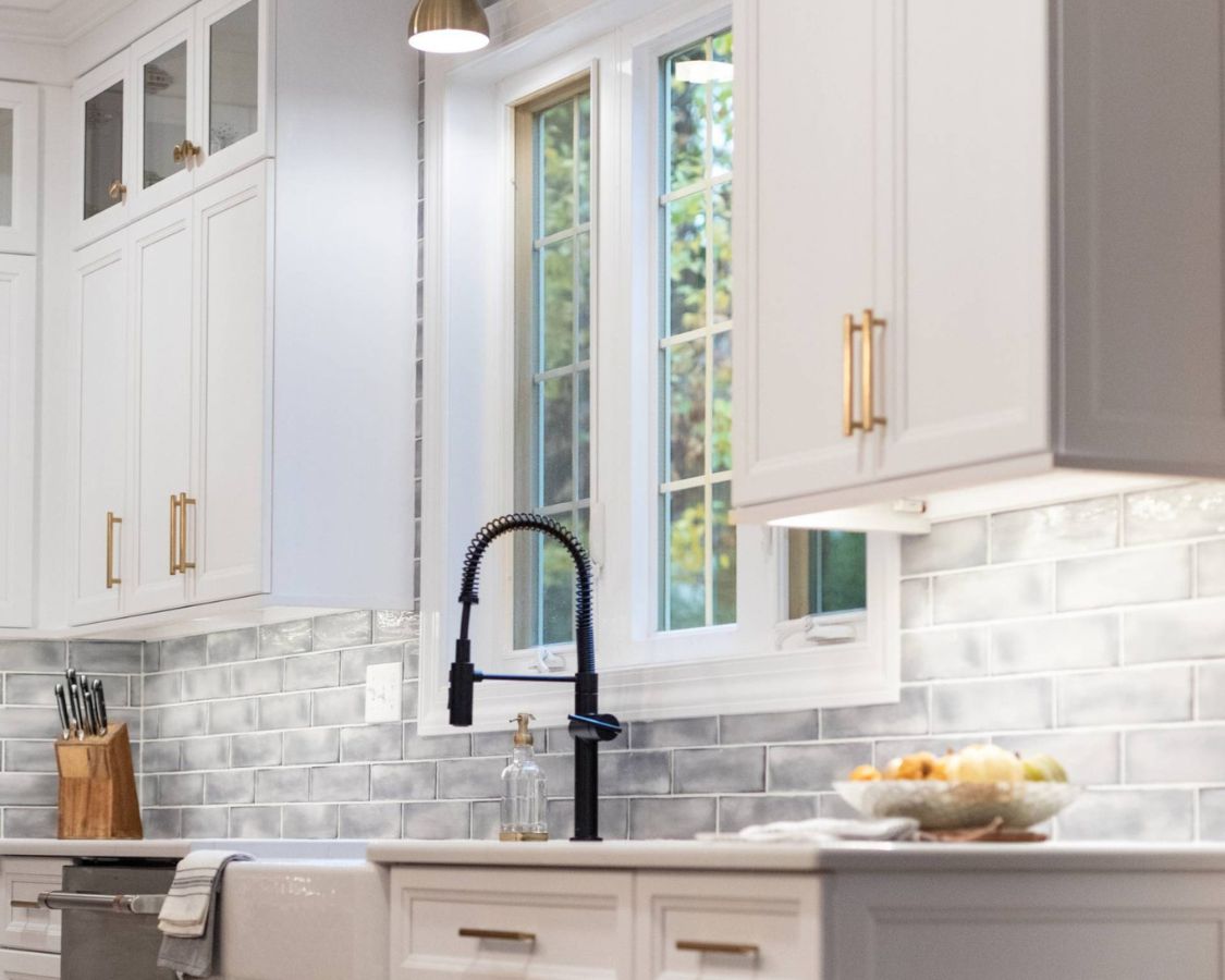 Kitchen windows above the sink