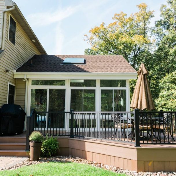 Fixed skylight in sunroom addition