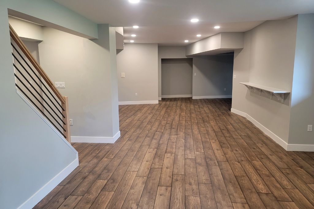 Beautiful basement makeover design