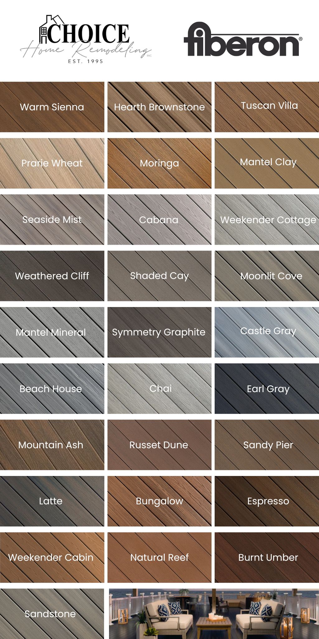 Fiberon Deck Color Chart 