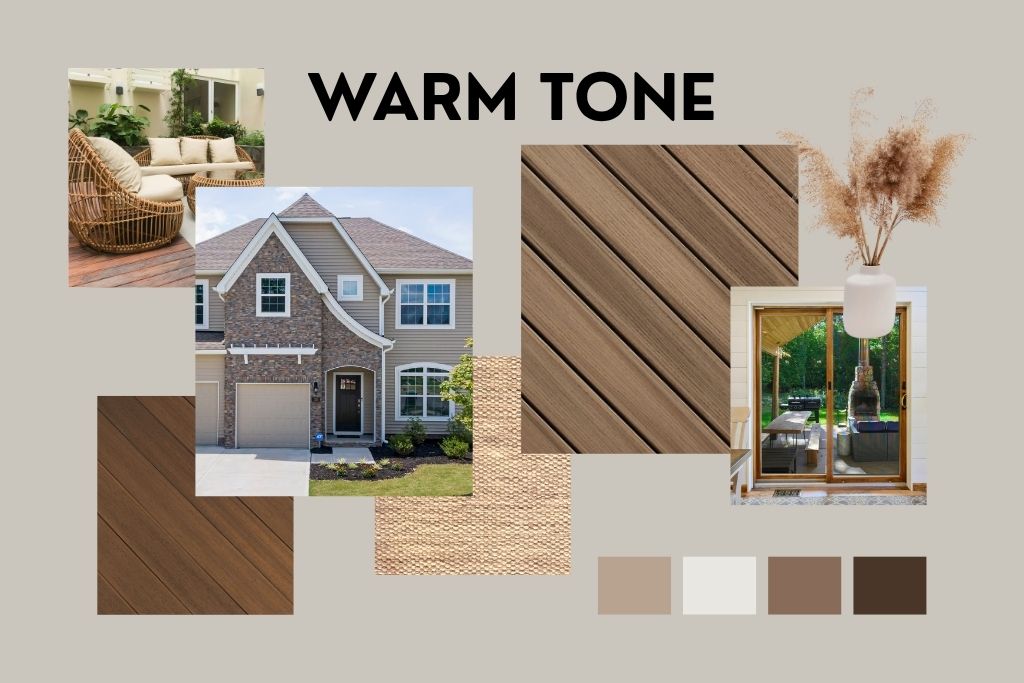 Warm composite decking design 